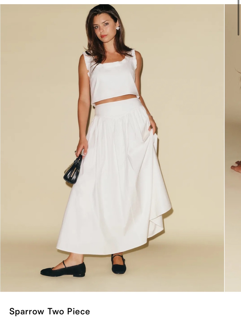 Reformation White Matching Set Bridal Engagement
